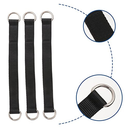 DECHOUS 3pcs Fitness Hanging Straps for Pull-Up Assist Heavy-Duty Gymnastic Ring Belt Adjustable Exercise Suspension Kit for Strength Training and Home Workouts