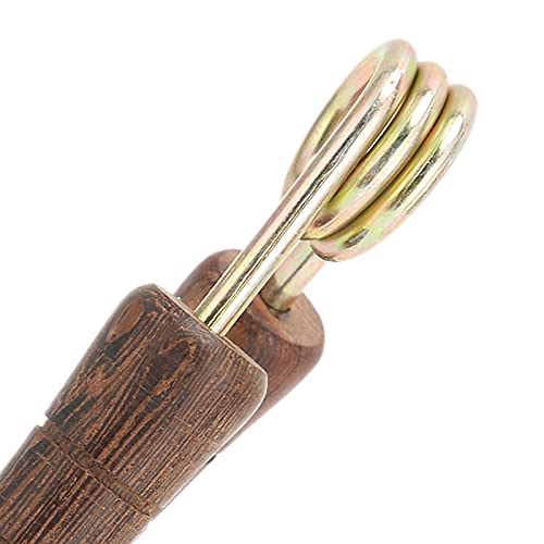 Hand Grip Strengthener, Wood Handle Hand Grip Strengthener, Wrist & Forearm Hand Exerciser Metal Grip Strength Trainer Hand Grip Finger Strengthener