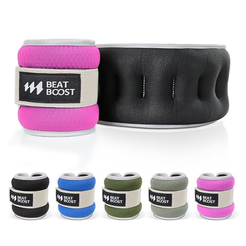 Ankle Wrist Weights for Women Men A Pair of 1 2 3 4 6 8 10 Lbs Arm Leg Weight Set with Adjustable Straps for Walking Pilates Exercise Workout Gym Aerobics - color: Pink, size: 1 lb Pair (0.5 lb Each)