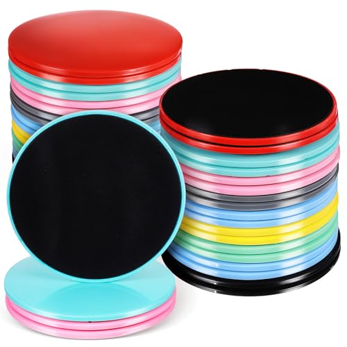 Lemecima 20 pcs Core Sliders Bulk Exercise Glider Discs Gifts for Group Training Classes Fitness Slider Workout Dual Sided AB Pads for HIIT Gym Carpet Hardwood Floor