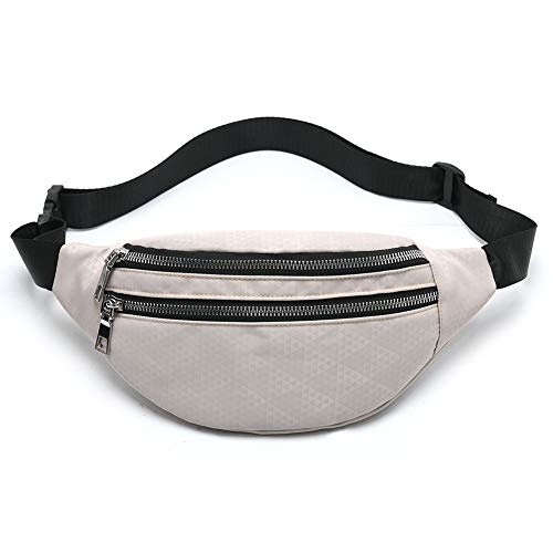 MOCE Waist Bag Fanny Pack for Men & Women Fashion Water Resistant Hip Bum Bag with Adjustable Belt for Travel Hiking Running Outdoor Sports.(Khaki01) - color: Khaki