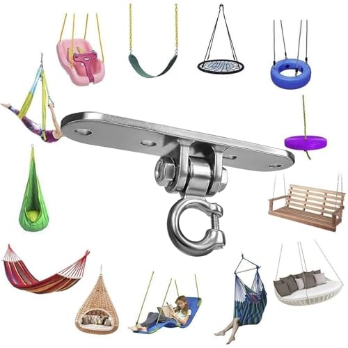 Swing Hanger Accessories Heavy Duty Smooth Operation with 180° Swing Bearings 800lb Capacity for Indoor Outdoor Swing Chairs Hammocks Playgrounds Yoga - size: Size7
