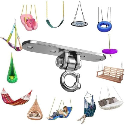 Swing Hanger Accessories Heavy Duty Smooth Operation with 180° Swing Bearings 800lb Capacity for Indoor Outdoor Swing Chairs Hammocks Playgrounds Yoga - size: Size7