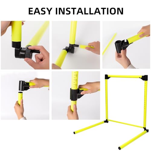 3Pcs Hurdles Training Equipment, Adjustable Height Hurdles Track and Field