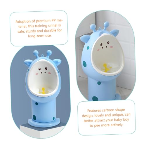 Height Boys Urinal Potty for Toilet Training Portable Cartoon Design with Suspension Hook and Splash-Proof Design Durable PP Material for Boys Training Urinal