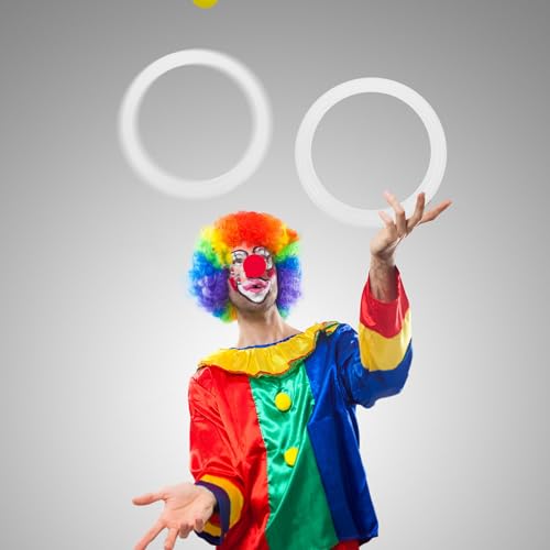 4pcs Juggling Rings: 13'' Juggling Rings for Outdoor Activities Circus Props and Tossing Games - Plastic Throwing Hoop for Beginners & Professionals