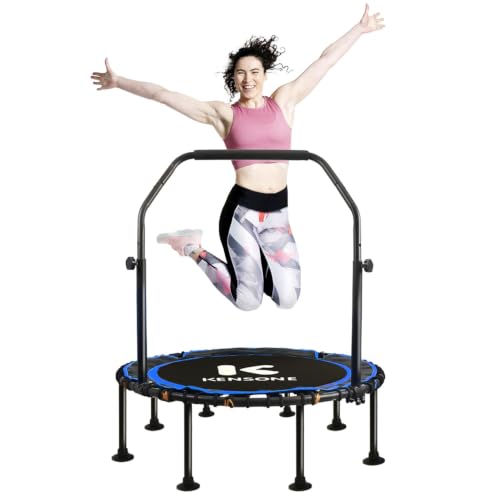 K KENSONE 40/48" Rebounder Trampoline for Adults, Bungee, 450/550 LBS Quiet - color: Blue A, size: 48" U-Bar