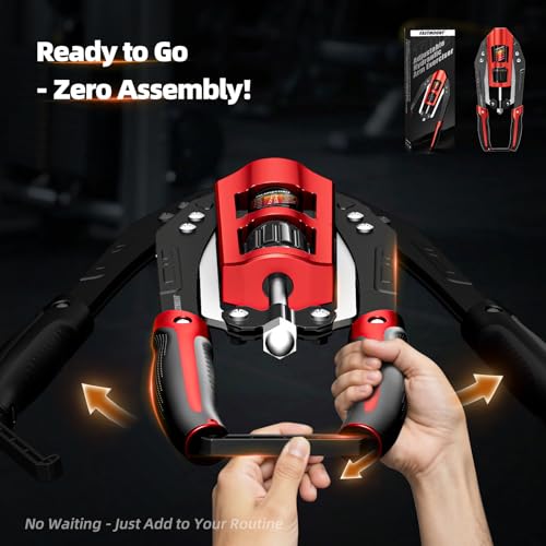 EAST MOUNT Twister Arm Exerciser - Adjustable 22-440lbs Hydraulic Power, Home Chest Expander, Shoulder Muscle Training Fitness Equipment, Arm Enhanced Exercise Strengthener - color: Black&Red