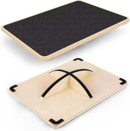360° Non-Slip Balance Board Professional Wobble Board for Adults,up to 350 Ibs for Physical Therapy,Under Desk,Core Strength, Stability,Office Wobble Boards - color: 360° Rotation-Black