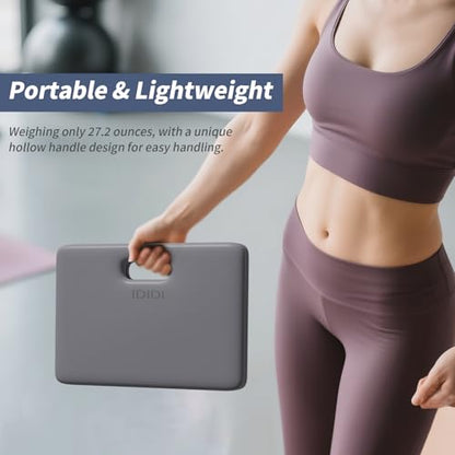 Foldable Exercise Pad Extra Thick 1.2" x 14" x 24" - color: Grey+Black