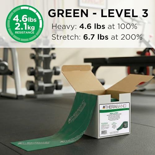 THERABAND Resistance Band, Gold, Max, 25-Yard Roll, Latex-Free, Elastic Band for Exercise, Physical Therapy, Yoga, Pilates, Stretching, Home Workouts, Color-Coded for Easy Resistance Levels