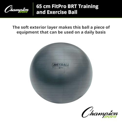 Champion Sports 65CM FITPRO BRT Training & Exercise Ball