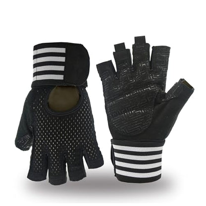 Weightlifting Gloves Padded Workout Gloves with Wrist Wrap Support Gym Gloves for Men Women Gym Exercise Fitness Training Lifting Dumbbell - size: X-Large