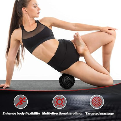 Tetop Fitness Muscle Massage Ball, 3.15in, Therapy Ball for Trigger Point Massage, Myofascial release, Mobility ball for Exercise & Recovery (Purple)