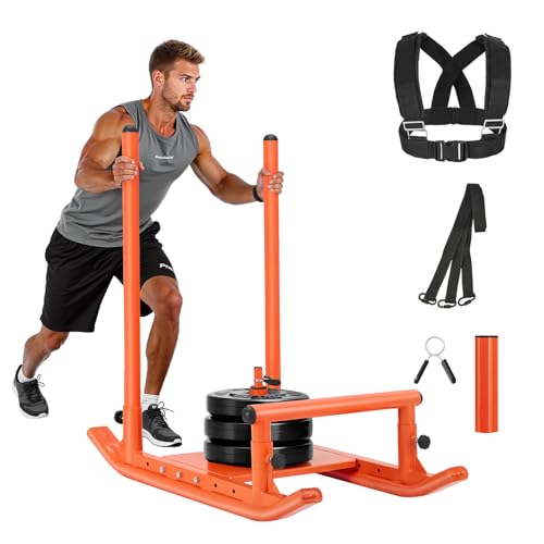 VEVOR Weight Sled,Workout Sled for Push-Pull Running & Strength Training - color: Orange