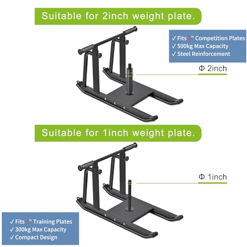 Kipika Weight Sled, Workout Sled, Fitness Strength Training Sled, Speed Training Sled for Athletic Exercise, Speed Improvement, Easily Through Obstacles, Suitable for 1" & 2" Weight Plate - color: D- Black