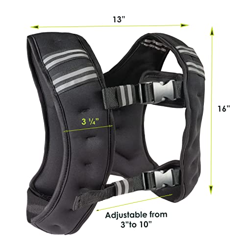 ProsourceFit Exercise Weighted Training Vest - Black - size: 10 lb