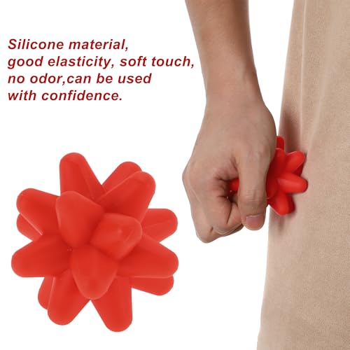 VOCOSTE Silicone Massage Ball, Fascia Massage Ball Tool for Trigger Point Pain Release, Foot Acupoint Trigger, Myofascial Massager for Exercise, Red - color: Red
