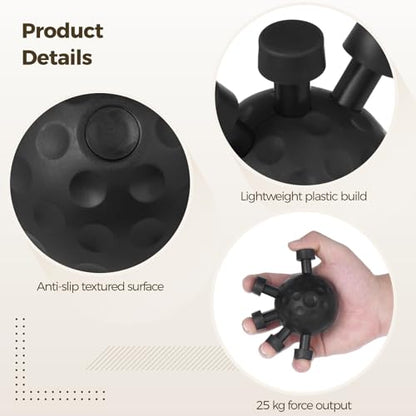 2 Pcs Finger Grip Strengthener, Hand Grip Strengthener Finger Exerciser Gripper Tool, 5-Finger Trainer Hand Exerciser Ball, Hand Grip Strengthener for Injury Recovery, Hand & Finger Strength Training