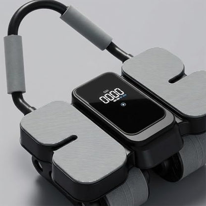 kowaku Abdominal Wheel with Phone Holder Practical Unisex Fitness Equipment Multifunctional Beginners Home Abdominal Muscle Training - color: Black