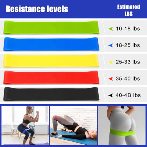 10 Pcs Pilates Ring Blocks Set for Women Home Yoga Equipment Accessories Pilates Ring Circle and Ball Workouts Gift Include Ball Yoga Circle Resistance Bands Block Straps Gym Bag - color: Black