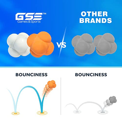 GSE Sports Reaction Balls for Field Training, Agility Trainer for Baseball - color: White, style: 1-Pack