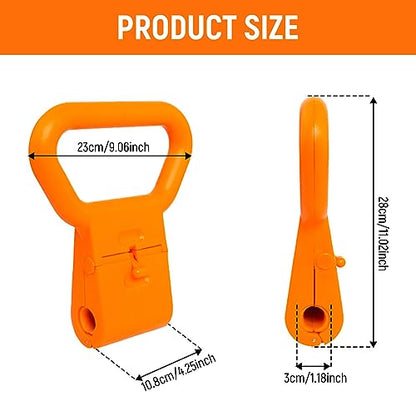 Fancyes Adjustable Kettlebell Grip, Converts Standard Dumbbells Up to 50 lbs, Portable PP Handle for Home Gym and Travel Strength Training