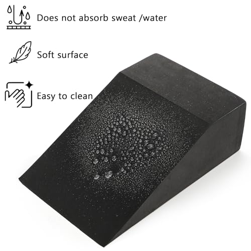 Yesland 2 Pcs Yoga Foam Squat Wedge Blocks, Professional Squat Ramp for Heel Elevated Squat, Lightweight Calf Stretcher Slant Board for Fitness, Squat, Push Up, Weightlifting