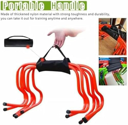Portable Mini Agility Hurdles Five Pack, Adjustable Height for Speed Training, Ideal for Football and Athlete Jumping Practice