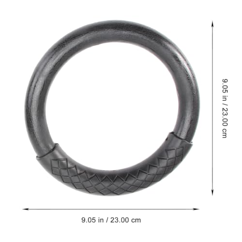 TOYANDONA ABS Gymnastic Rings 1 Pair Black for Home Fitness Workouts