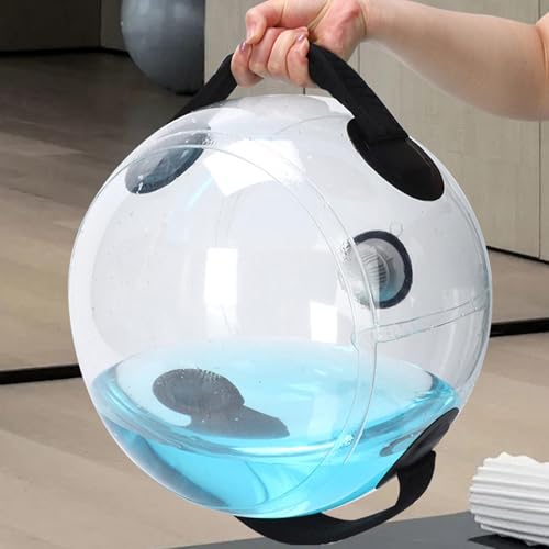 Water Weight Bag - Aqua Ball Adjustable Training Bag with Handle, Core and Balance Device for Home Gym, Aerobic Exercise, Portable Workout Equipment, Ideal for Weightlifting and Strength Training