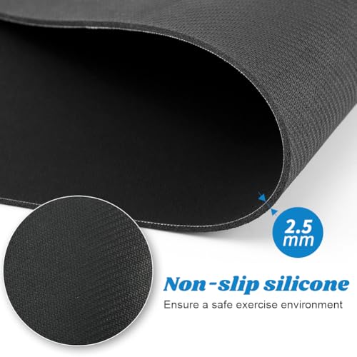 Ellipse Leg Exerciser Machine Mat, Non-Slip Rubber Workout Mat for Under Desk Ellipticals, Exercise Equipment Pad for Electric Seated Foot Pedal Exerciser Enhanced Stability