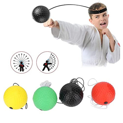 Boxing Reflex Ball Set | Adjustable Headband Reflex Ball for Hand-Eye Coordination Training | Enhance Reflexes, Speed & Skills | Ideal for All Ages & Fitness Levels
