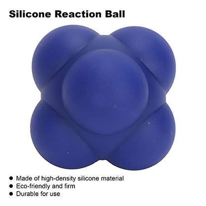 Silicone Reaction Ball, Portable Hand Eye Coordination Speed Reflex Training Ball Training Equipment Multiside Reaction Ball for Sports, Rehabilitation, Pet