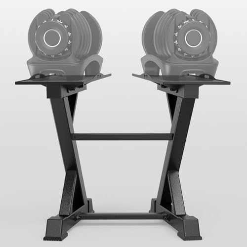 Adjustable Dumbbell Rack Weight Rack Heavy Duty, Home Gym Dumbbell Storage Stand Holder - color: Black