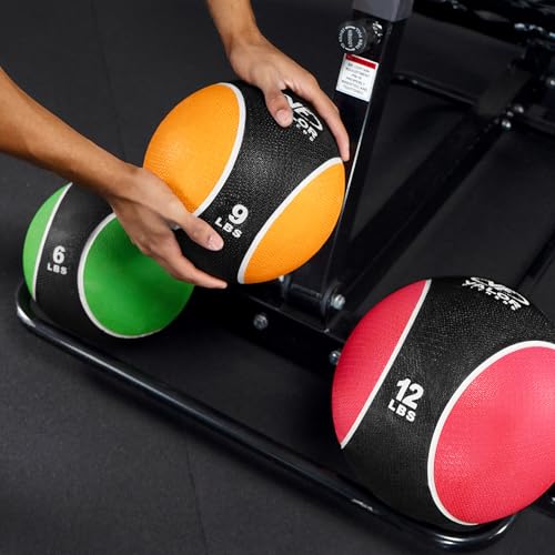 Valor Fitness Adjustable Medicine Ball Rebounder Trainer with Ball Storage, 8-Position Reaction Trainer for Sports Training, Physical Therapy, Reflex & Solo Workouts