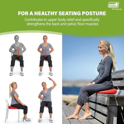 SISSEL SITFIT 14in Red | Active Sitting & Training | Strengthens Back & Pelvic Floor Muscles | Versatile Use: Legs & Veins | Adjustable Pressure | Includes Exercise Poster - color: Blue