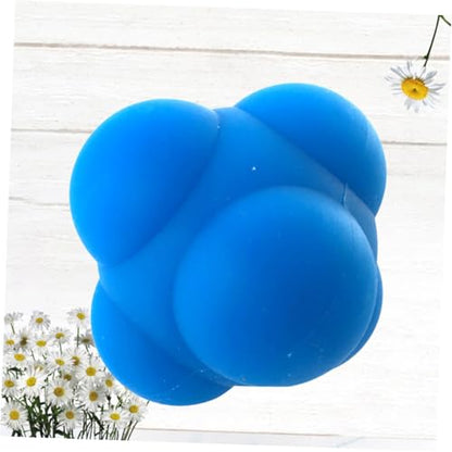 Hexagonal Silicone Reaction Training Ball for Agility and Reflex Improvement Bounce Ball for Workout and Hand-Eye Coordination Suitable for Men and Women Athletes