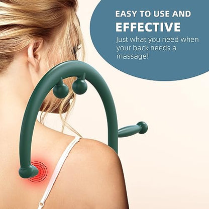 KEINE MARKE Trigger Point Massage Tool Body Deep Tissue Handheld Back, Neck, Shoulder, Leg and Feet Massager Rod, Muscle Release Tool Self Massage Hook Cane for Women & Men - color: Green