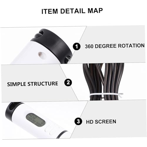 Smart Cordless Jump Rope with Weighted Handle and Steel Wire Ball, Indoor Fitness Skipping Rope with Digital Counter for Exercise and Weight Loss