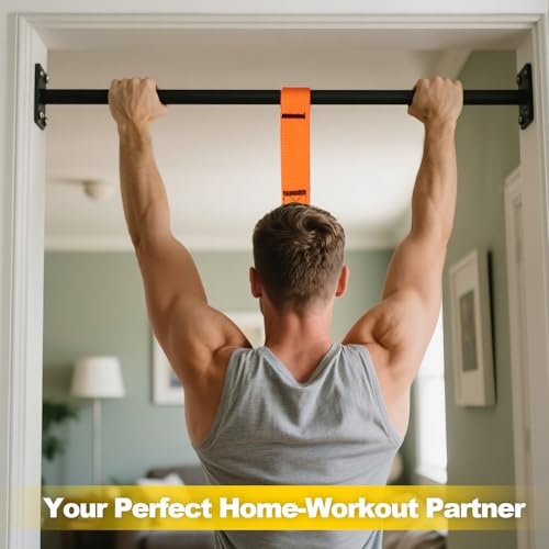 WELSPO Pull Up Assistance Bands, Adjustable Heavy Duty Resistance Band for Pull Up Bar, Pull Up Assist Bands with Feet Rest for Strength Training, Home Fitness Workout Equipment, Height Adjustable