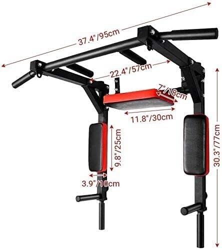 3 in 1 Heavy Duty Multifunctional Pull up bar for Wall mounting, Pull-up bar