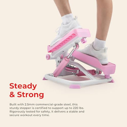 Sunny Health & Fitness Mini Stepper w/LCD Monitor & Adjustable Step Height - color: Pink