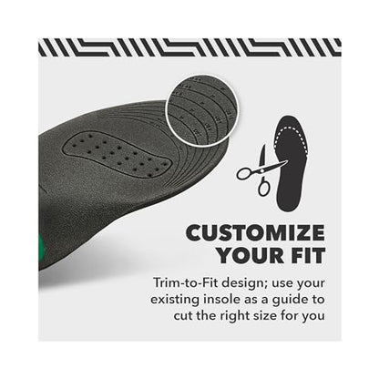 Spenco Lower Back Support Insole (FSA&HSA Eligible),Arch Support- Deep Heel Cupping - Breathability -Trim-to-Fit Sizing- Women's 5-11 - size: Women's 5-11