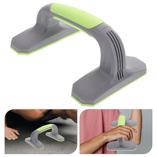 HEMOTON 2pcs Pushup Bars with Non-slip Handles, Plastic Pushup Stands for Floor Exercise, Home Workout Strength Training Equipment for Men and Women