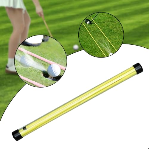 Golf Alignment Sticks (2-Pack) - Swing Guide & Putting Training Aid with Direction Indicator