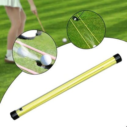 Golf Alignment Sticks (2-Pack) - Swing Guide & Putting Training Aid with Direction Indicator