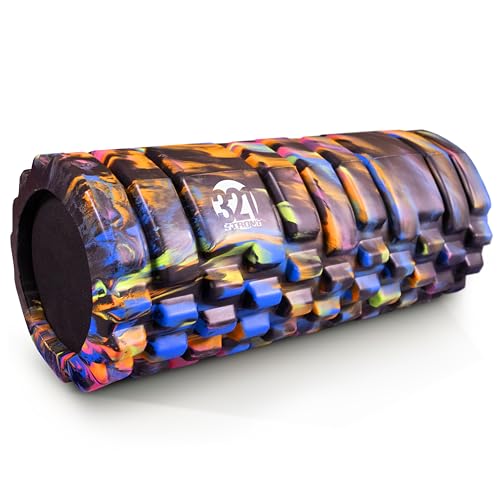 321 Strong Foam Roller - Medium Density Deep Tissue Massager for Muscle Massage and Myofascial Trigger Point Release, with 4K eBook - color: Aurora
