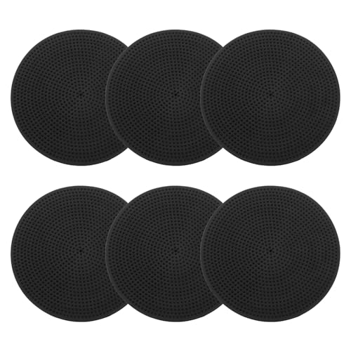 PATIKIL 9 Inch Poly Spot Markers, 6Pcs Non Slip Rubber Floor Dots with Storage Bag Flat Agility Cones for Sports Training Basketball Football
