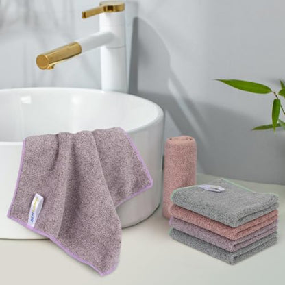 Microfiber Face Cloths Highly Absorbent Washcloths Soft Feel Fingertip Towels Multi-Purpose Wash Cloths for Bathroom, Gym, Hotel, Spa and Kitchen, 12Inch x 12Inch